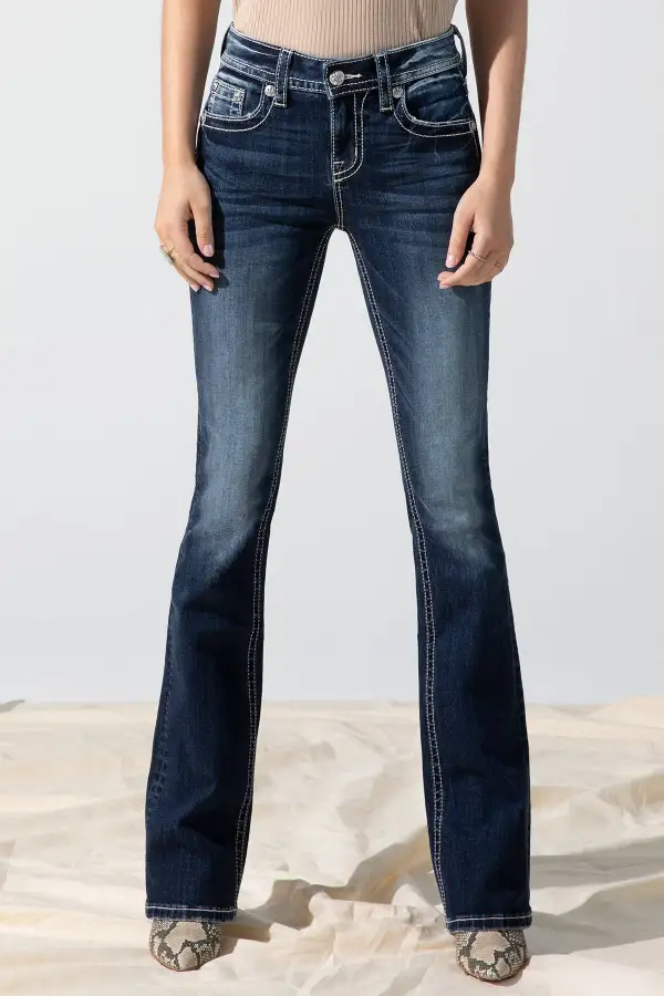Ombre Wing Bootcut Jeans