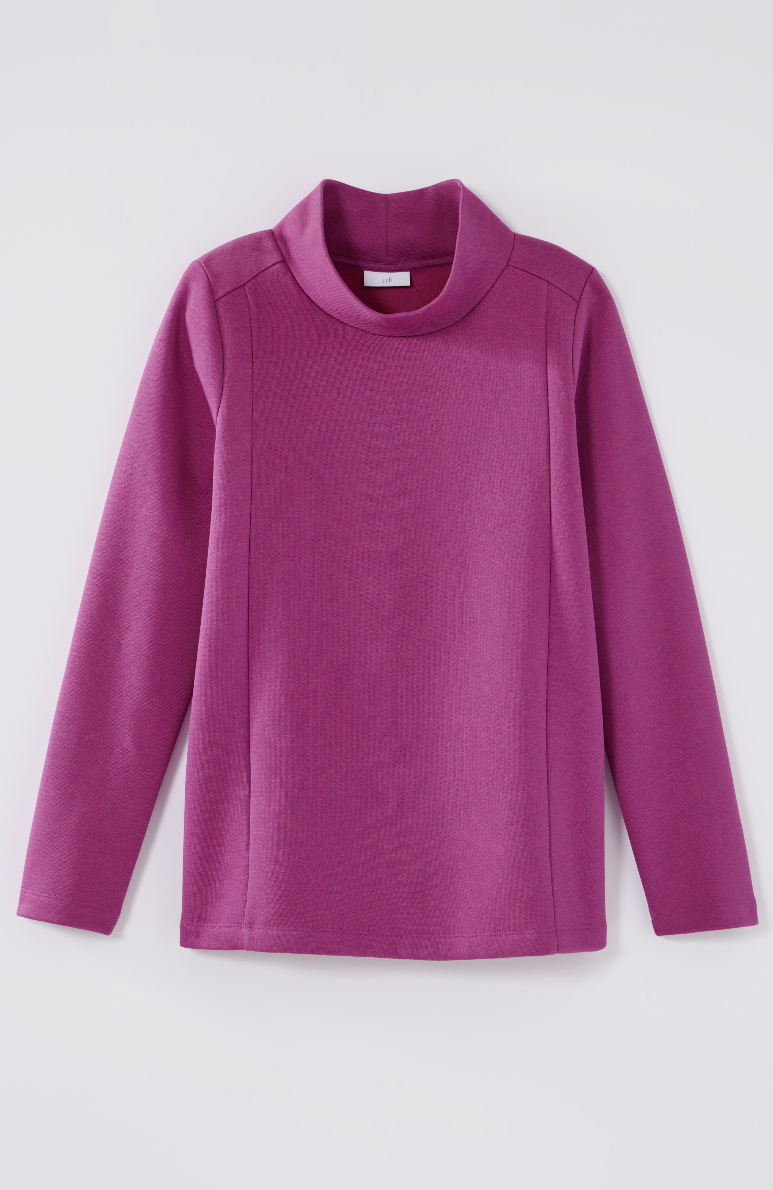 Seamed Mock-Neck Top