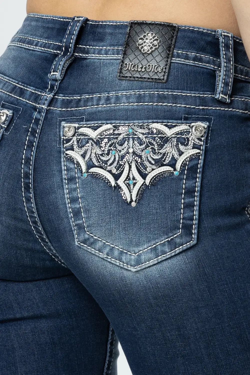 Silver Web Bootcut Jeans
