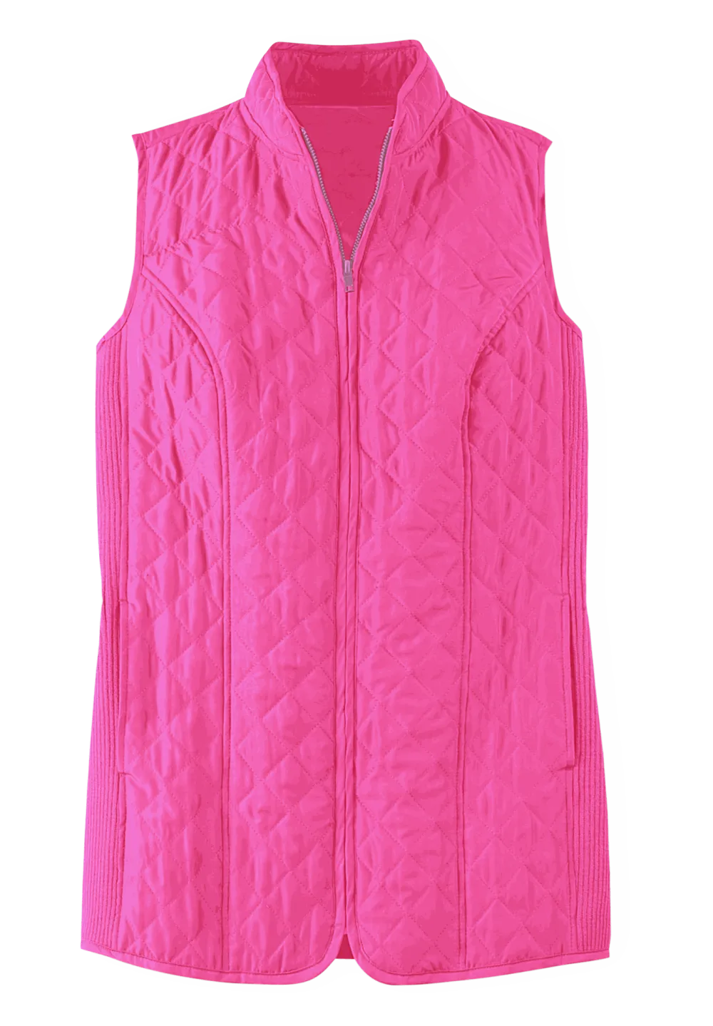 Zip-Front Quilted Vest