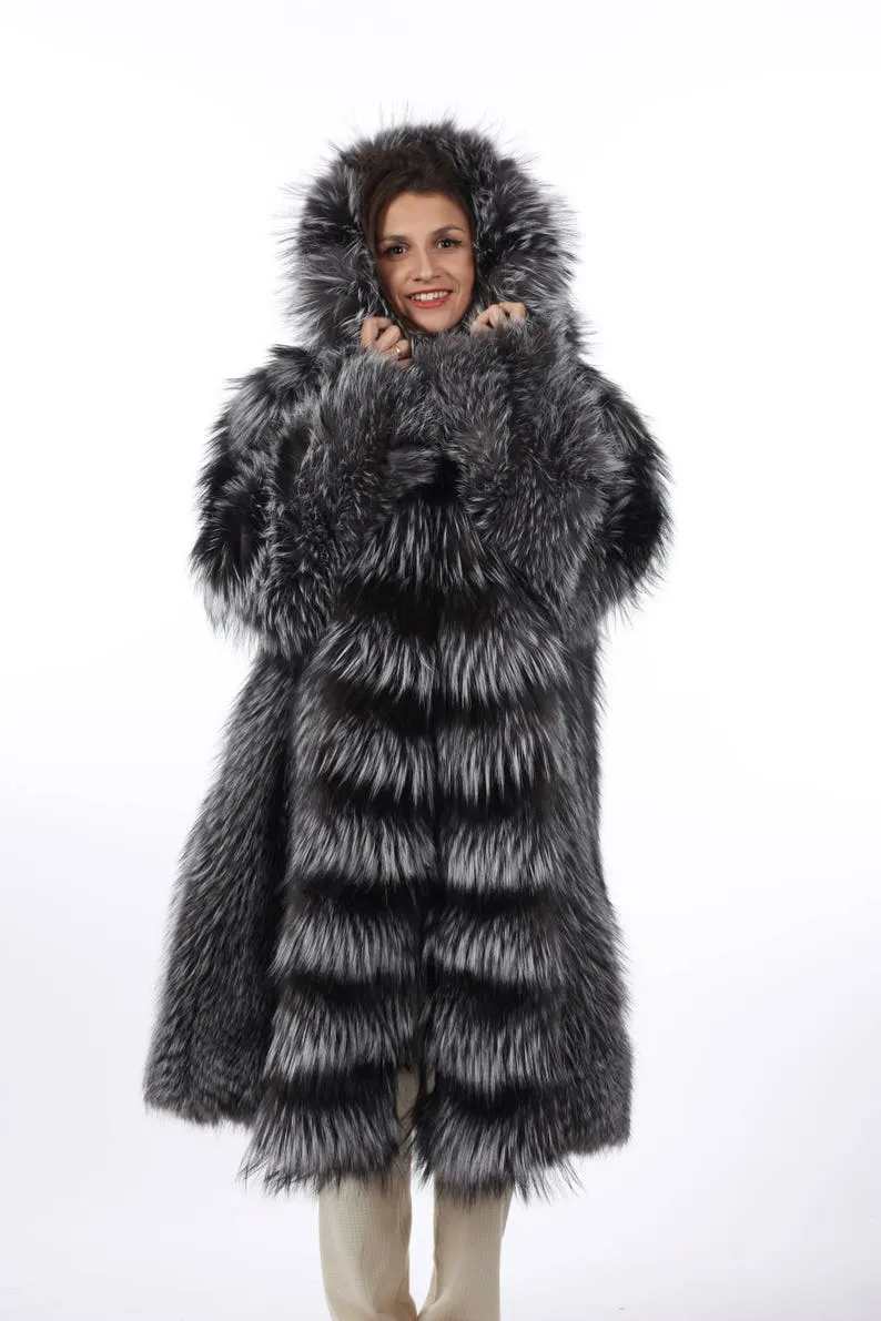 Silver Fox Fur Jacket