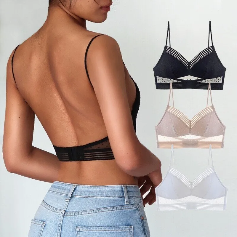 Sexy big open back beautiful back U bra
