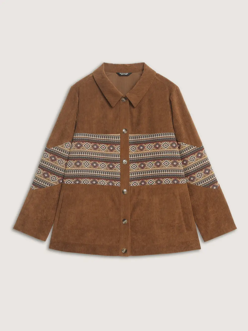 Rodeo Boho Print Button Front Jacket