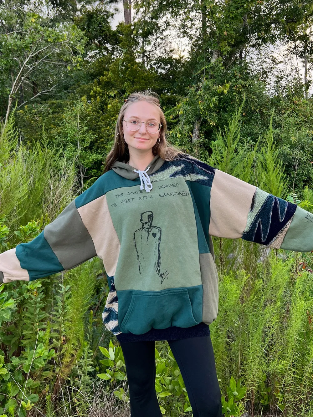 Green Streetwear Leisure Hoodie Sweatshirts