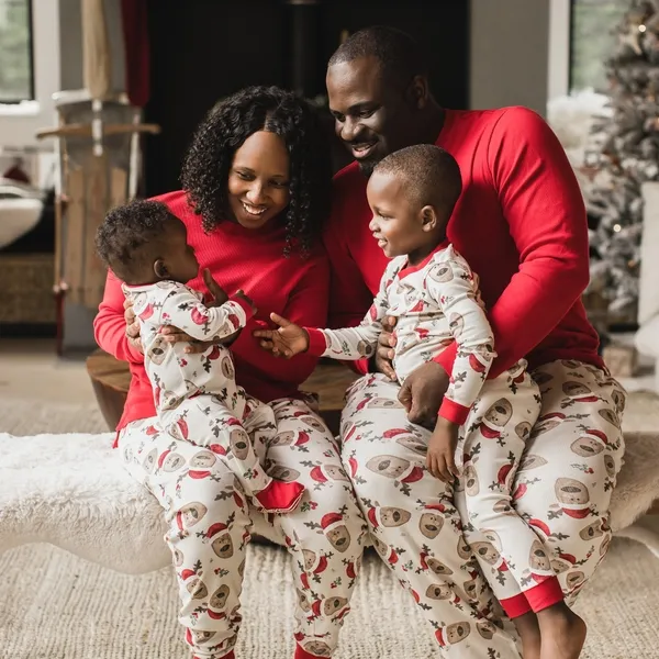 Guide My Sleigh Matching Organic Cotton Pajamas