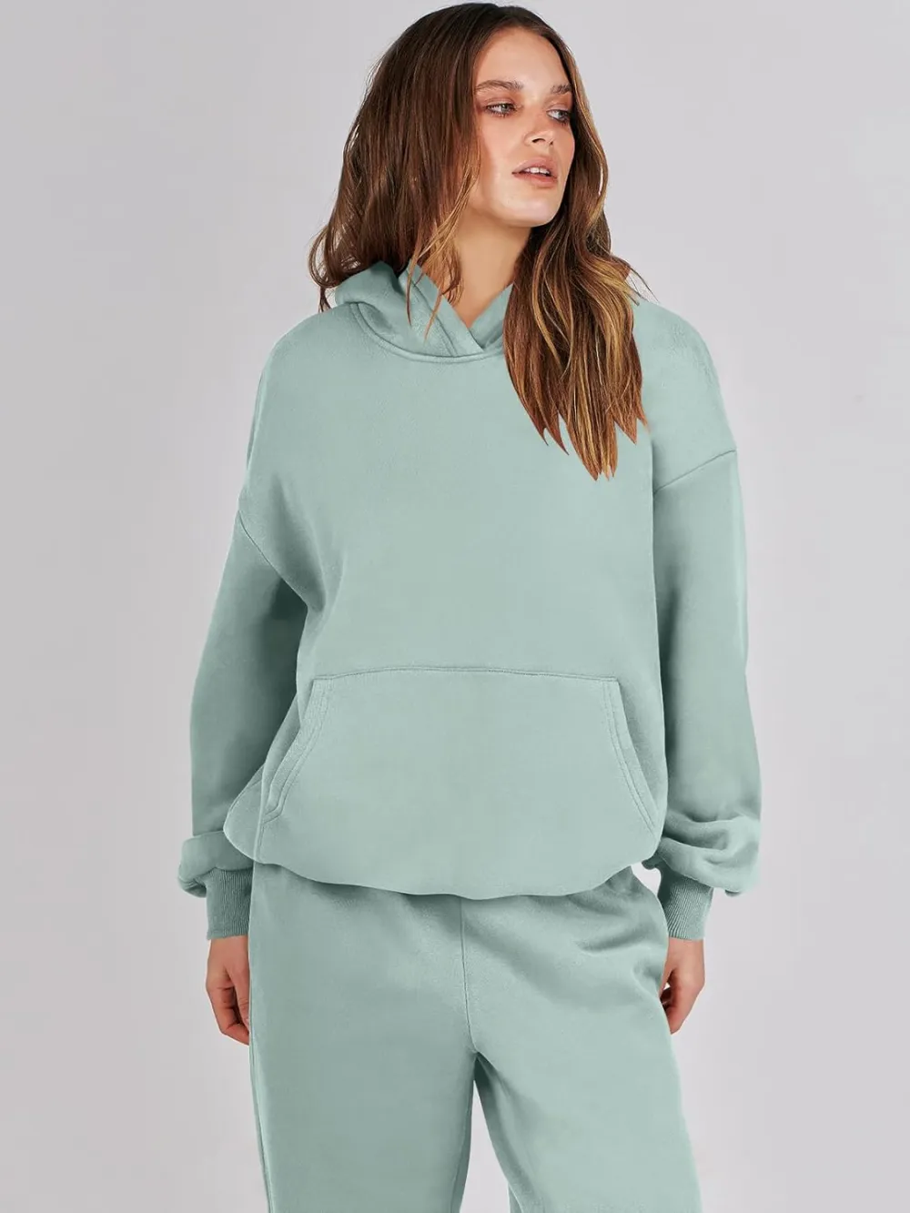 (Clearance Sale $1.99⚡) 2024 Women's Fall Oversized Casual Hoodie Two Piece Sweatshirt Jogging Pants Sweatshirt Set