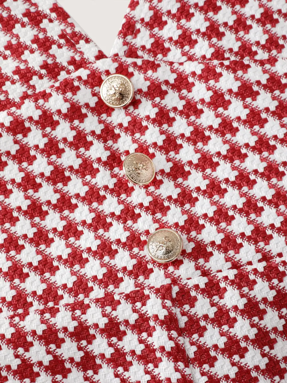 Houndstooth Pattern Stretchy Waist Pockets Jumpsuit