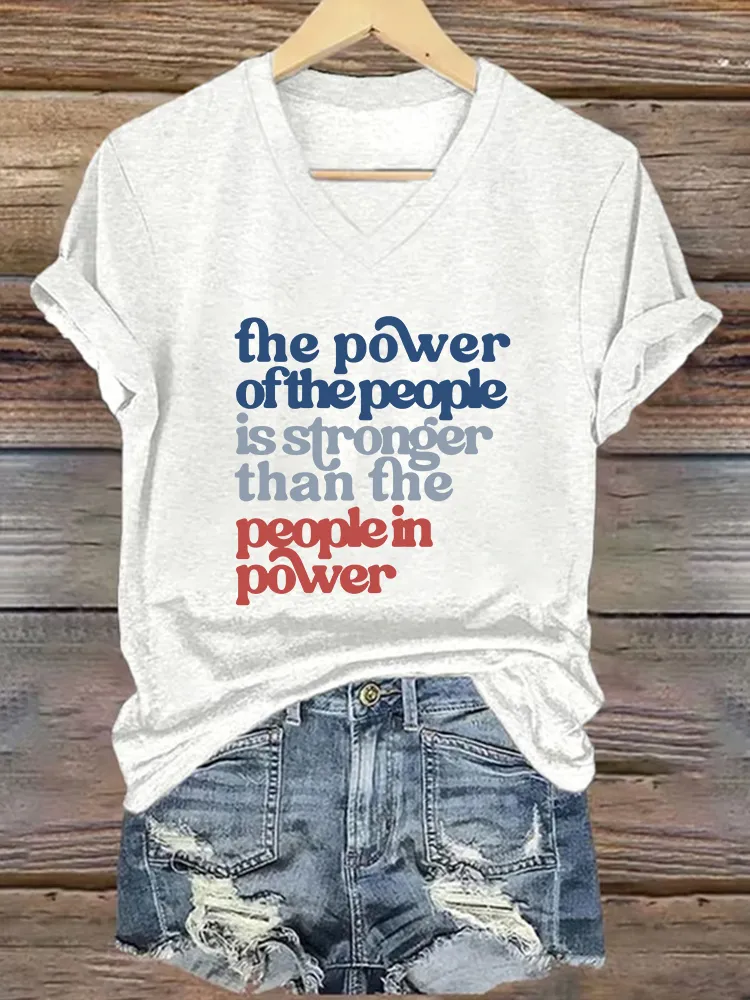 Women'S We Are Canada Strong The Power Of The People Is Stronger Than The People In Power T-Shirt