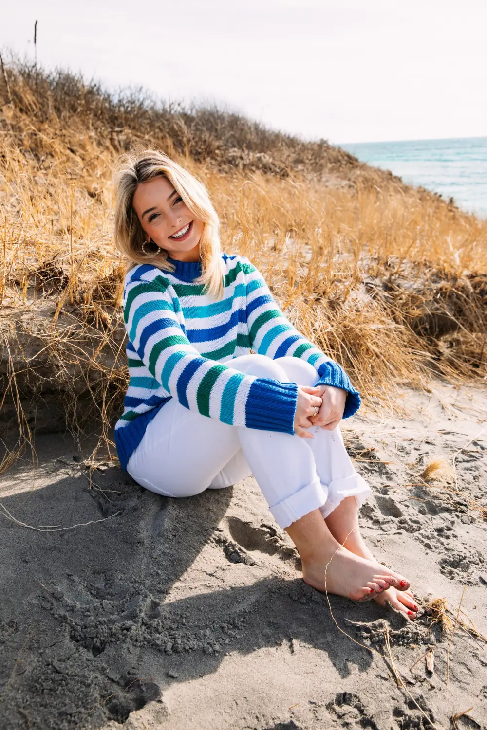 The Ocean Lagoon Striped Sweater