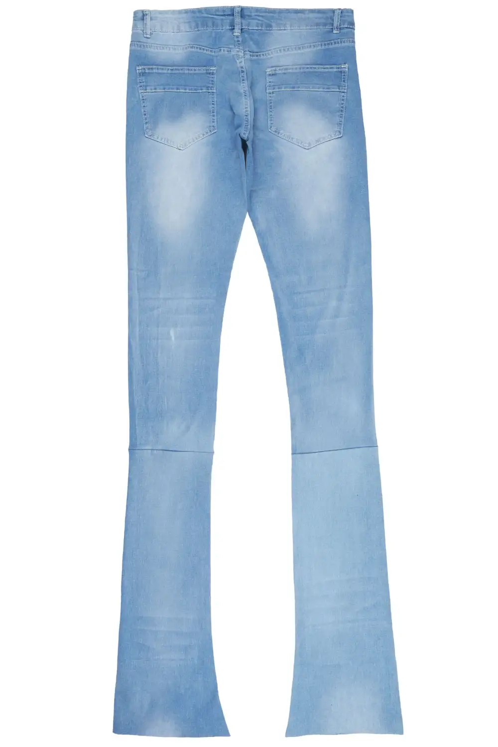 Mitchel Blue Painter Super Stacked Flare Jean