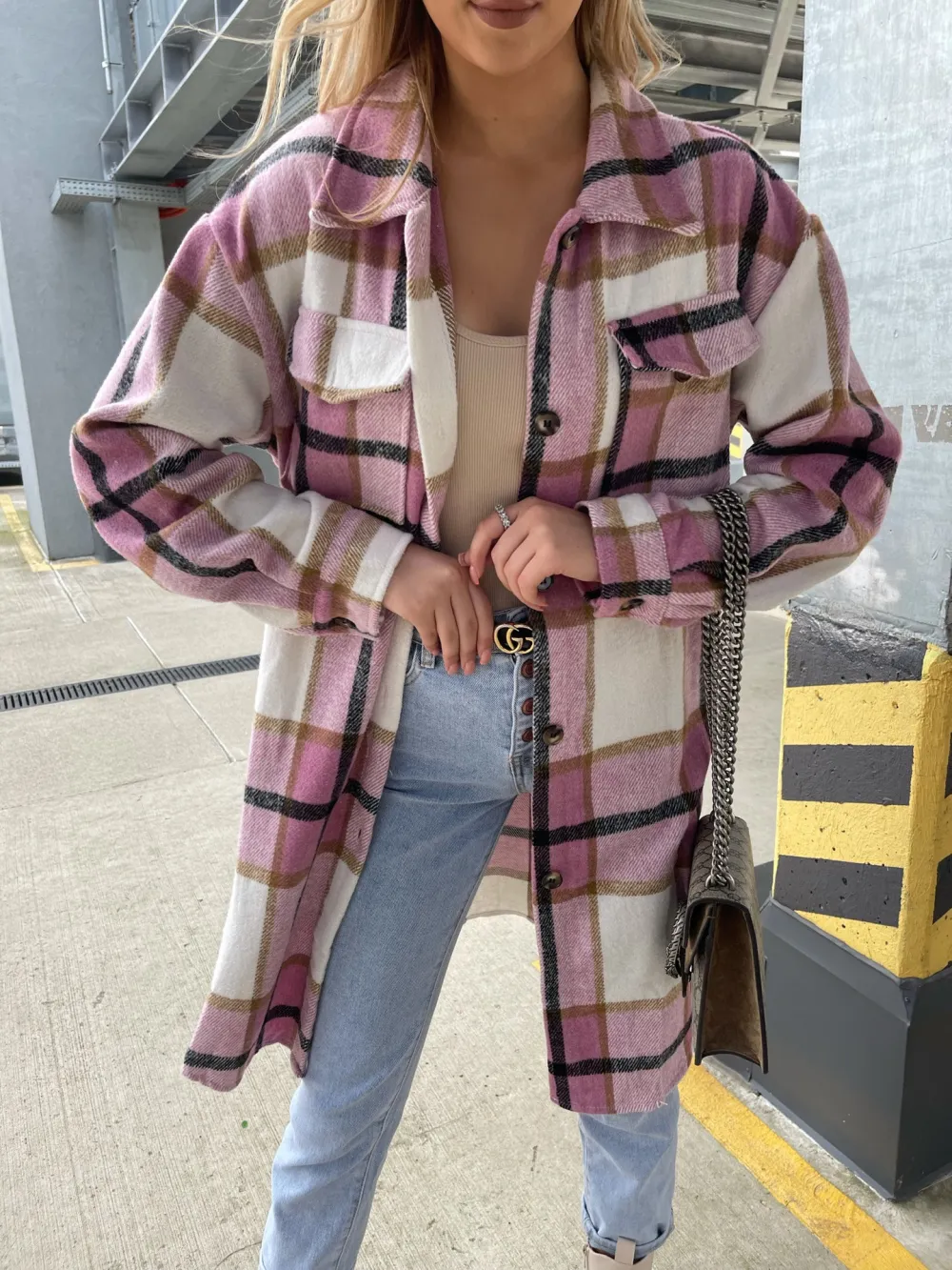 Fashion Temperament Plaid Shirt Jacket