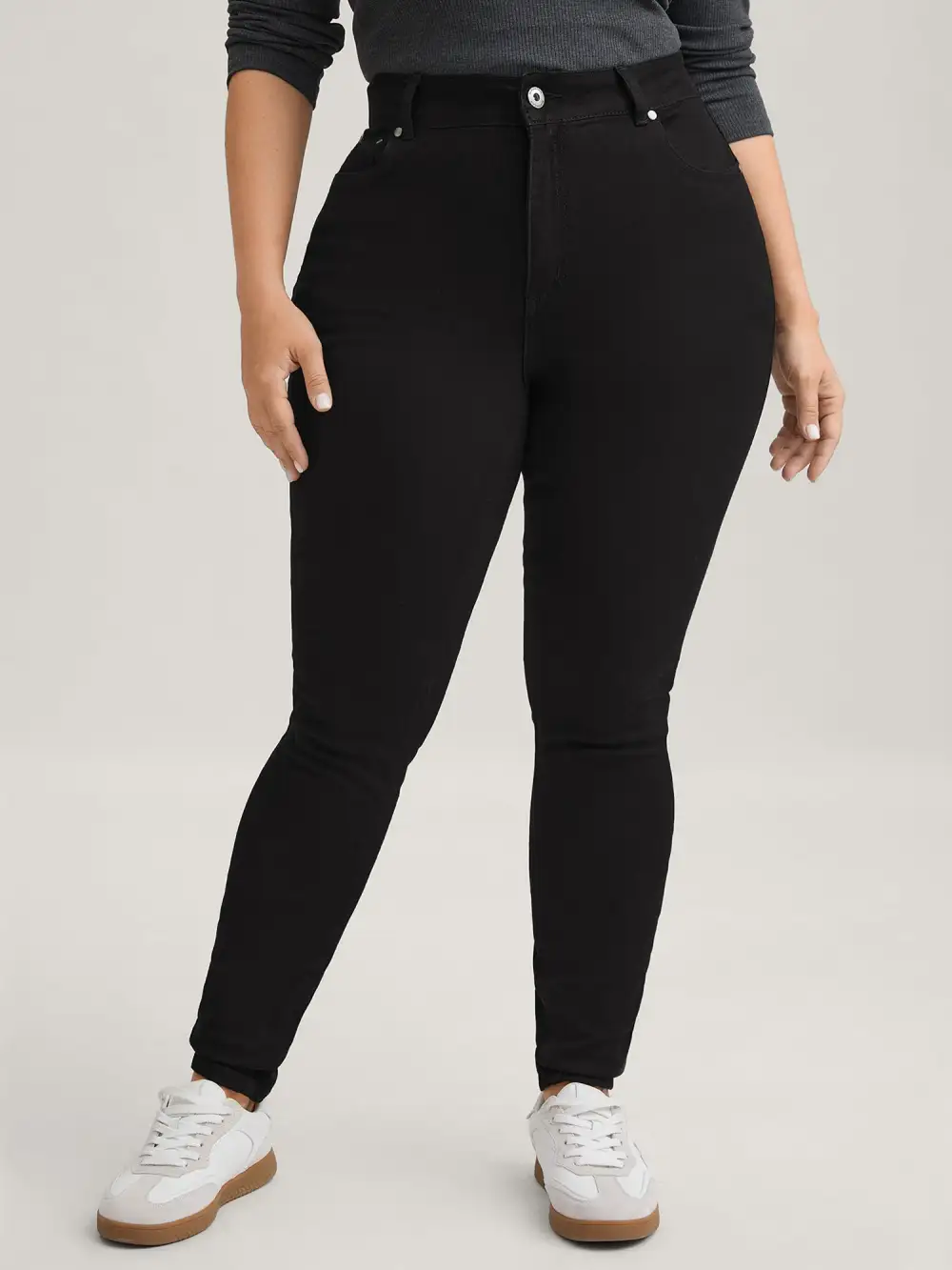 Skinny Very Stretchy High Rise Black Wash Sculpt Waist Jeans