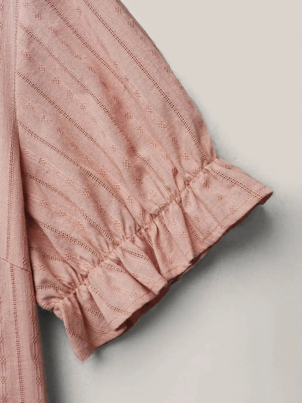 Cotton Square Neck Ruffled Sleeve Shirt