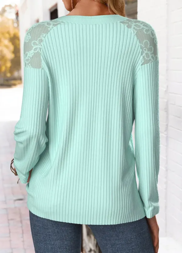 Mint Green Tummy Coverage Long Sleeve T Shirt