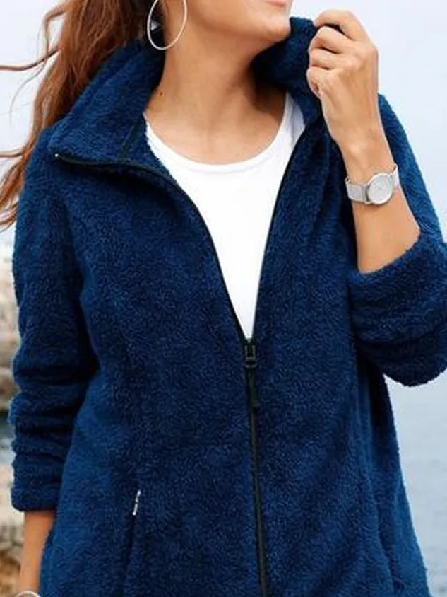 Casual Polar Fleece Teddy Jacket