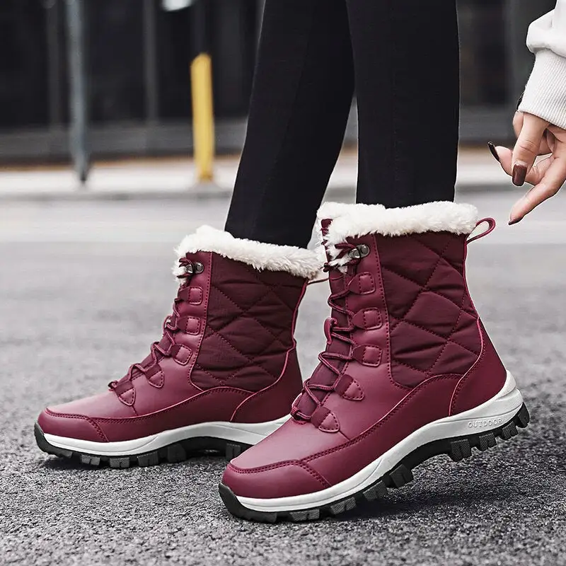 Cilool Ankle Boots Women Winter Shoes