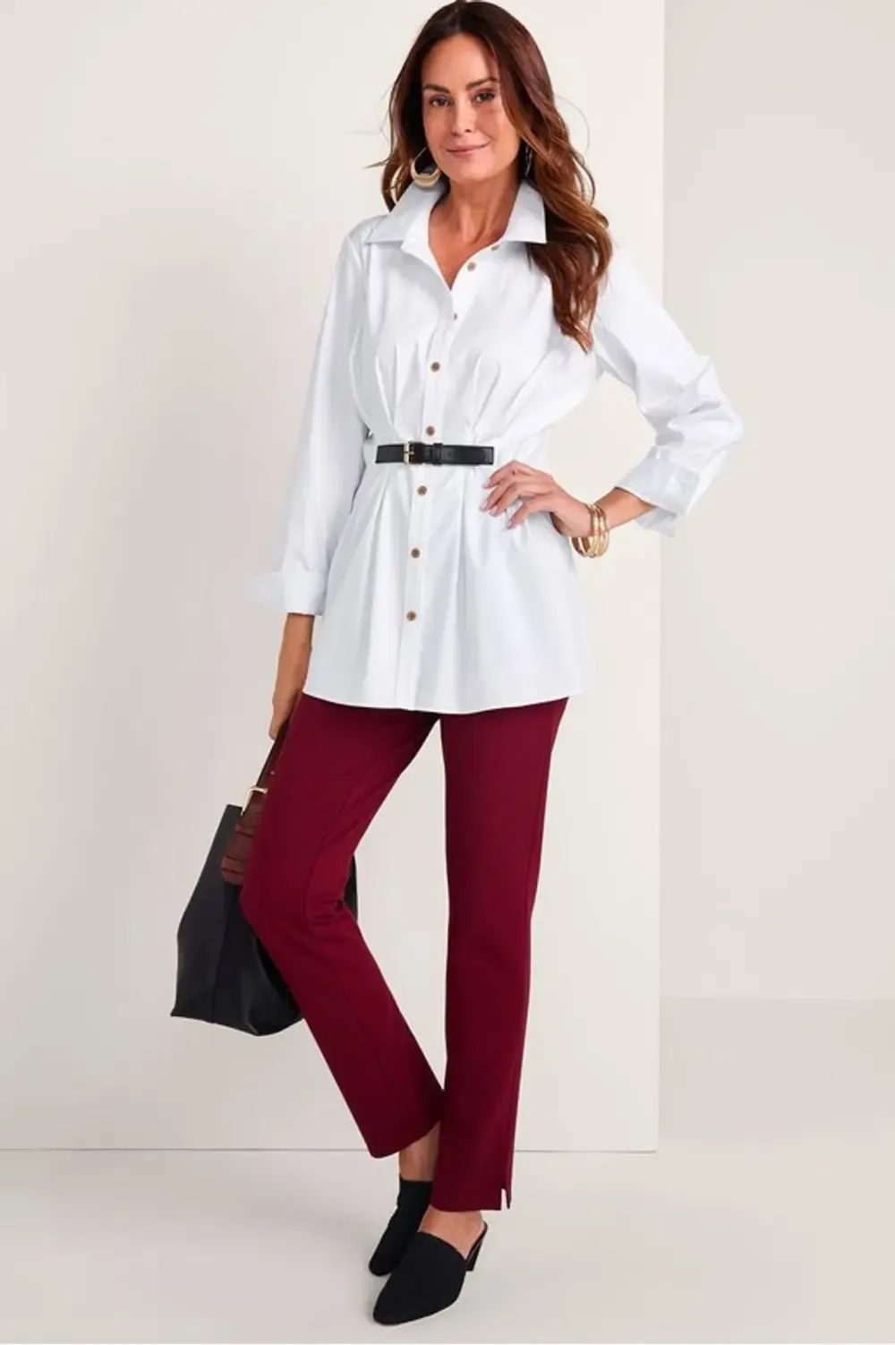 In A Cinch Button Front Tunic