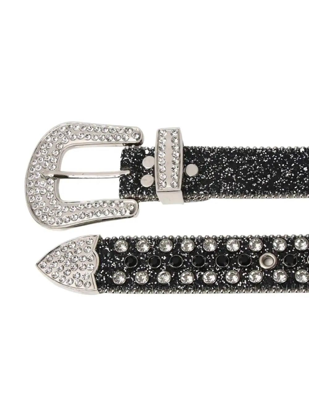 Studded Rhinestone Hip Hop Belt - 1691