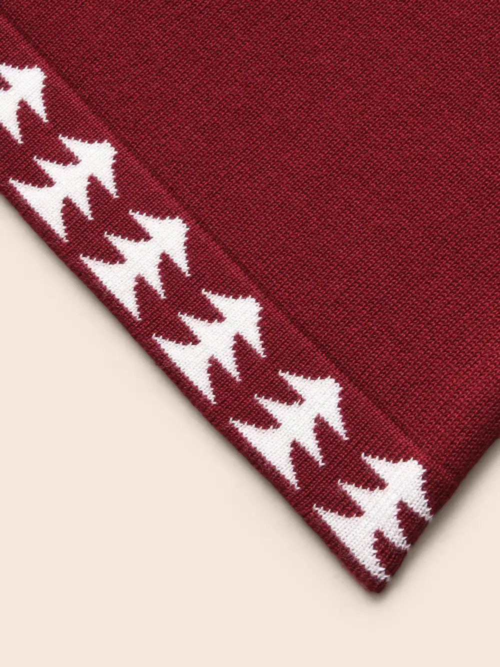 Holiday Pattern Hem Lapel Collar Knit Cardigan