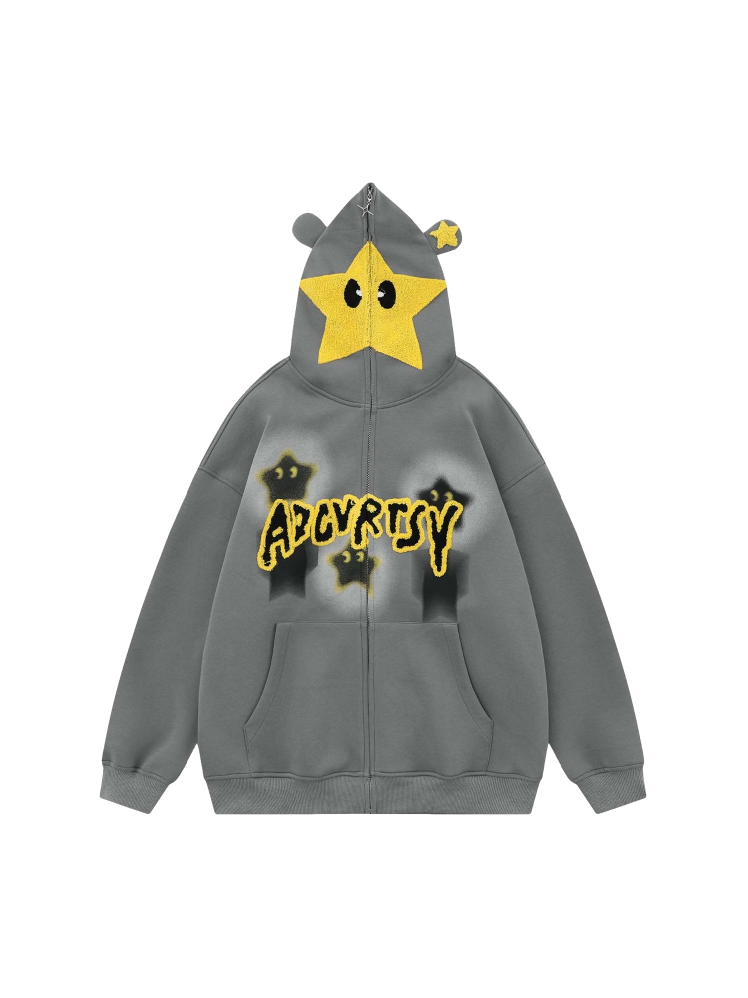 Star Embroidered Hooded Sweatshirt - 1843