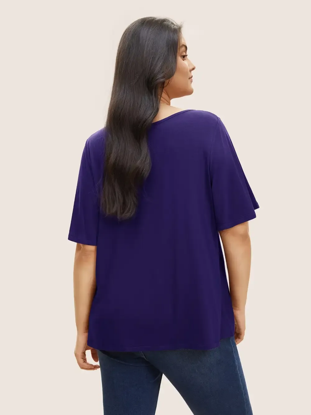 Supersoft Essentials Twist Front Asymmetrical Neck T-Shirt