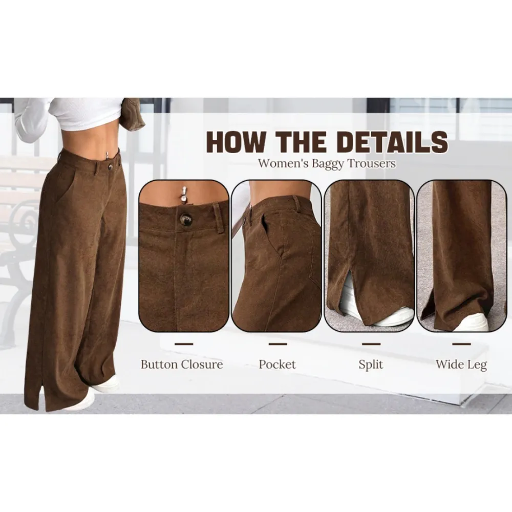 Women's Casual Pants Vintage High-End