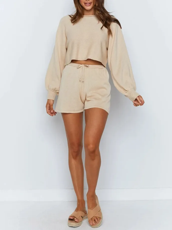 Two-piece Casual Sweater Suit