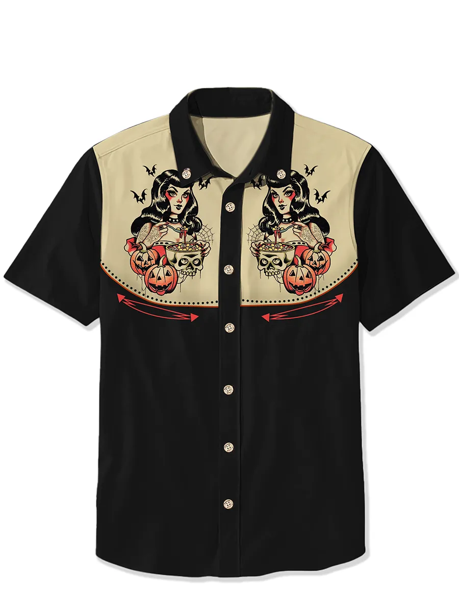 A Witch Holding A Skull  Shirt