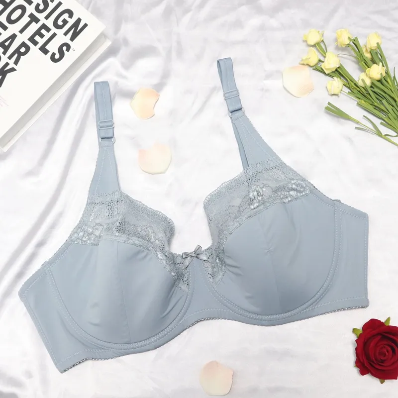 2023 New Plus Size Big Boobs  Non Padded Lace Bra