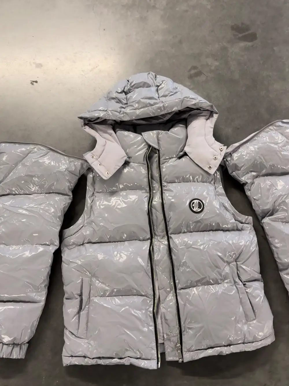 Puffer Jacket w/ detachable sleeves (bodywarmer) GREY