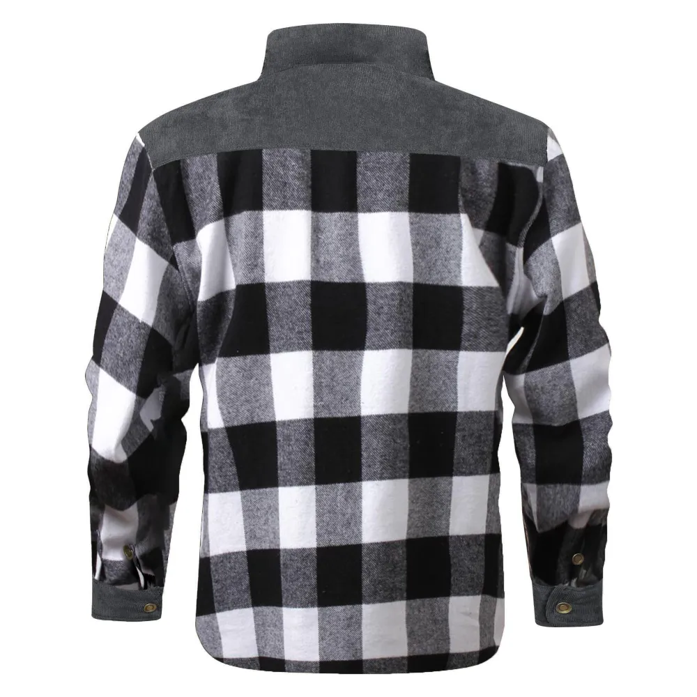 Men's Outdoor Retro Classic Plaid Stitching Warm Wanderer Jacket