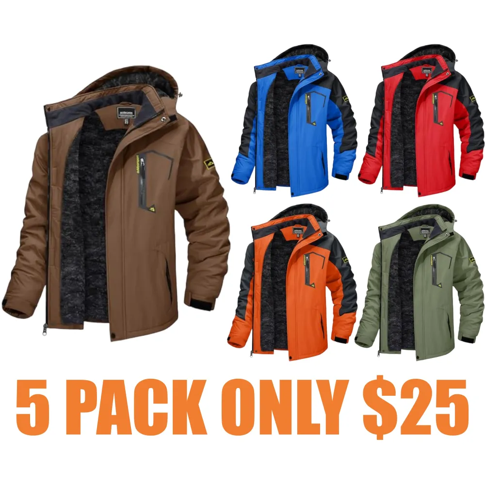 Men's Winter Skiing Jackets Water Resistant Fleece Coats