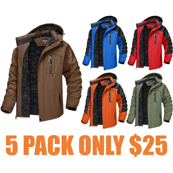 Men's Winter Skiing Jackets Water Resistant Fleece Coats
