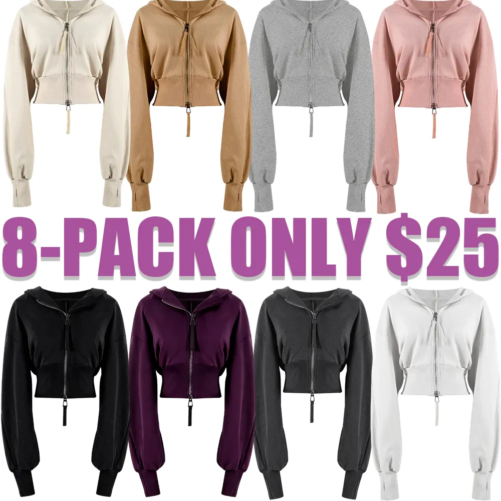 Women's Stylish Athletic Cropped Hoodie
