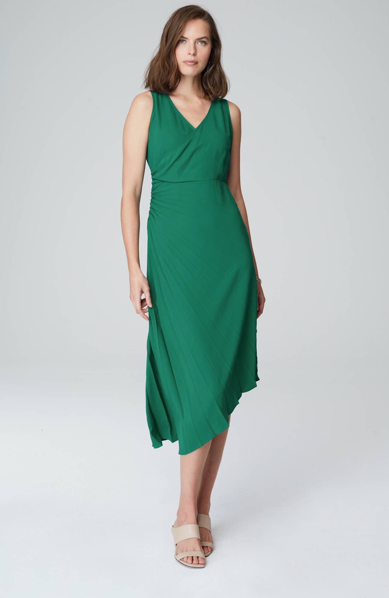 wearever asymmetrical pleated dress