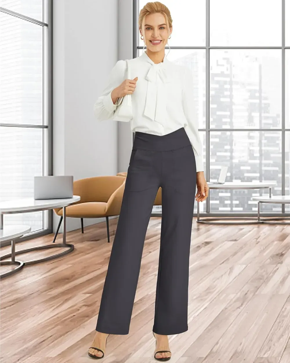 G4Free Wide Leg Pants for Women Loose Yoga Pants with Pockets Petite/Regular/Tall Stretch Casual Lounge Pants