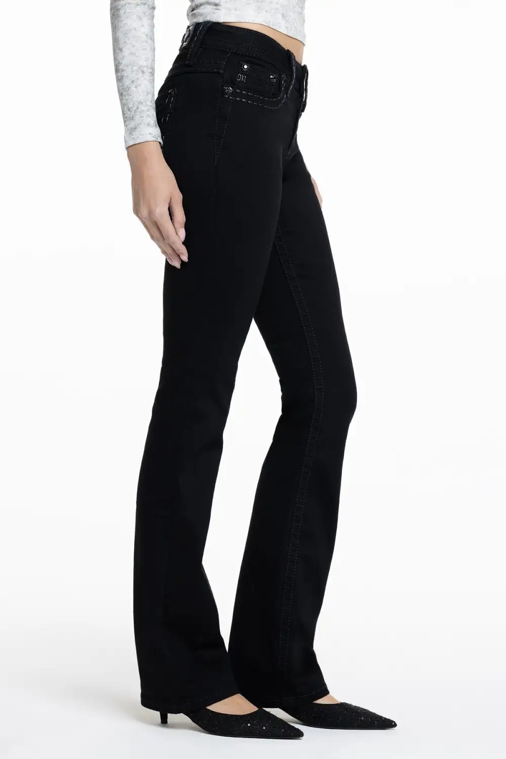 Classic Black Bootcut Jeans