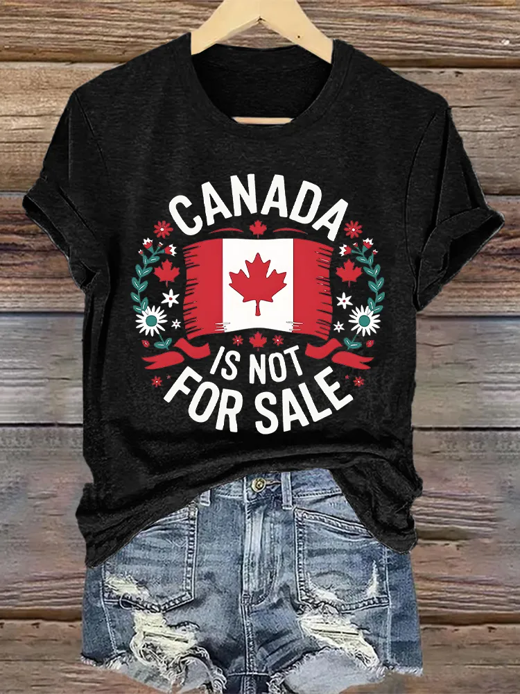 Women'S Canada Is Not For Sale Round-Neck Short-Sleeved T-Shirt