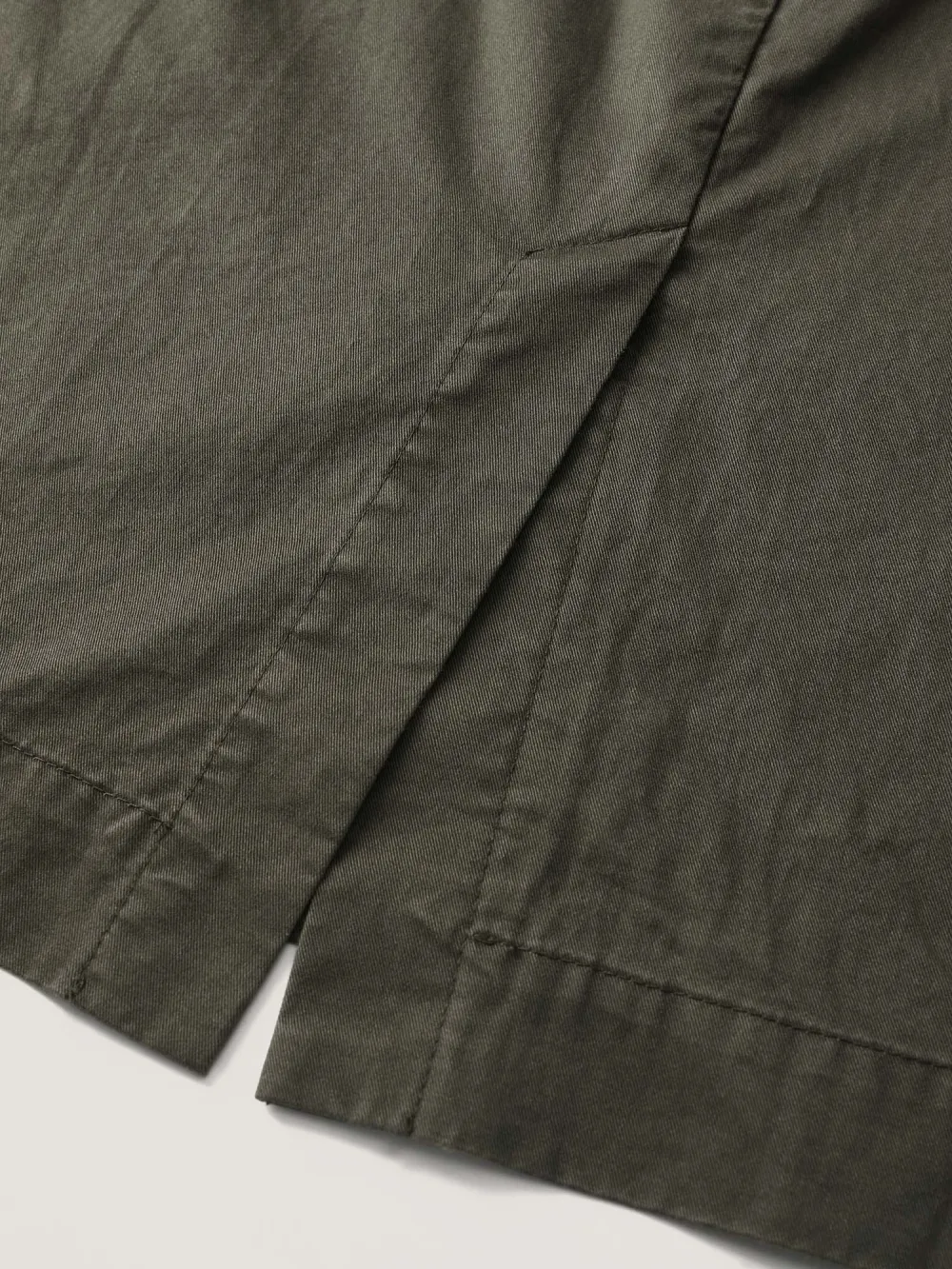 Vintage Thread Spliced Slit Midi Skirt