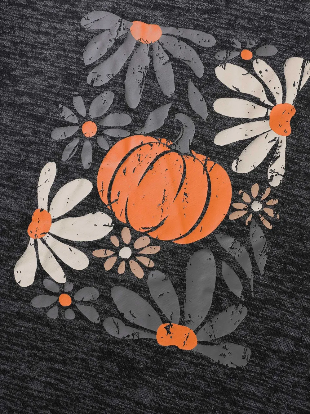 Halloween Pumpkin Floral Pockets Tunic Top