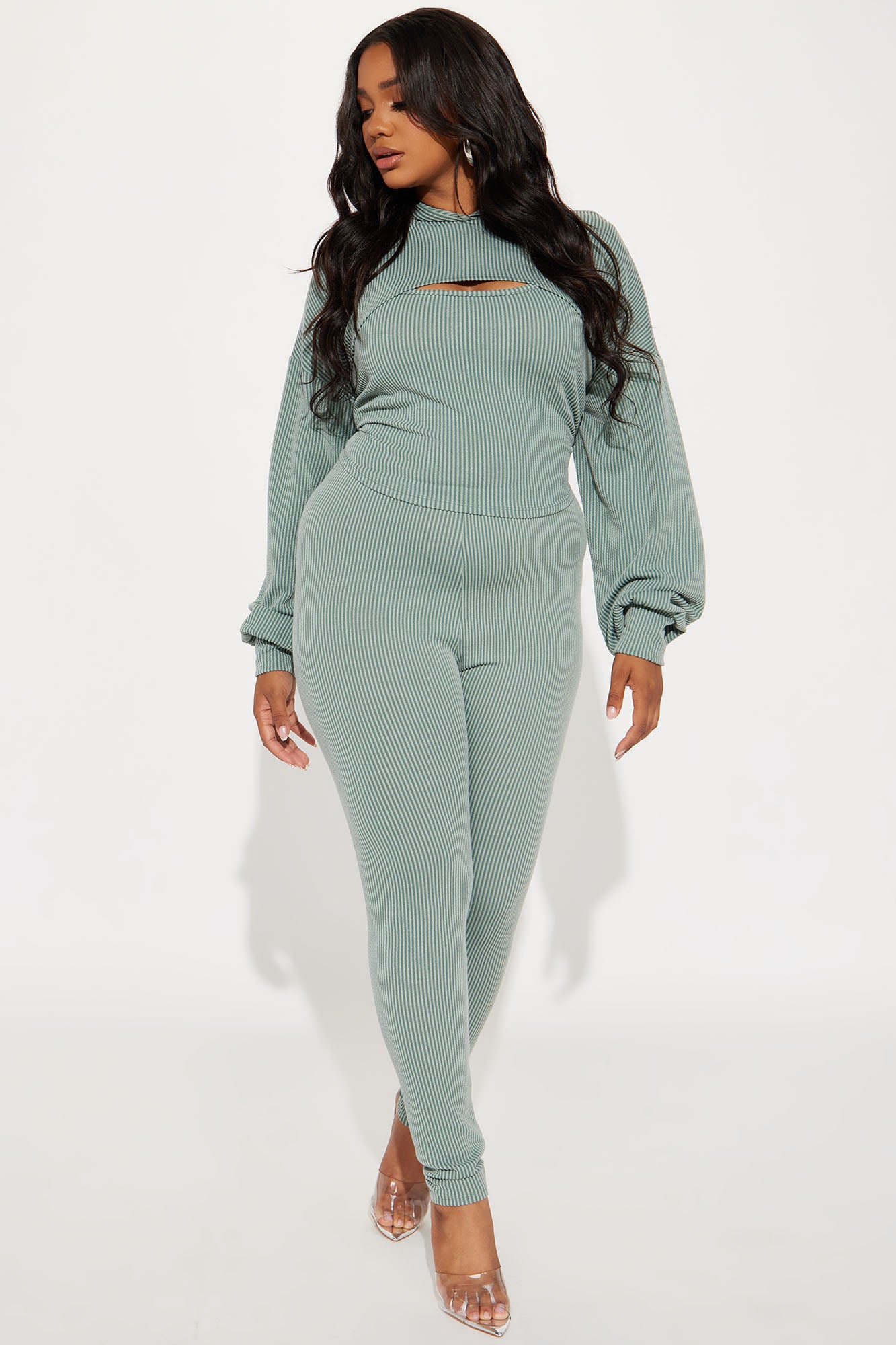 Wish For You Pant Set - Sage