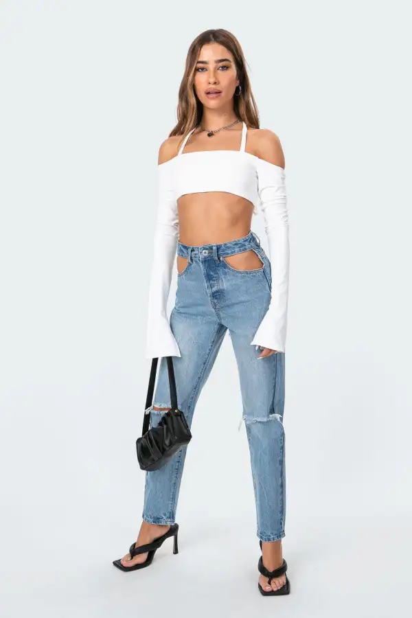 Aliyah Off Shoulder Crop Top