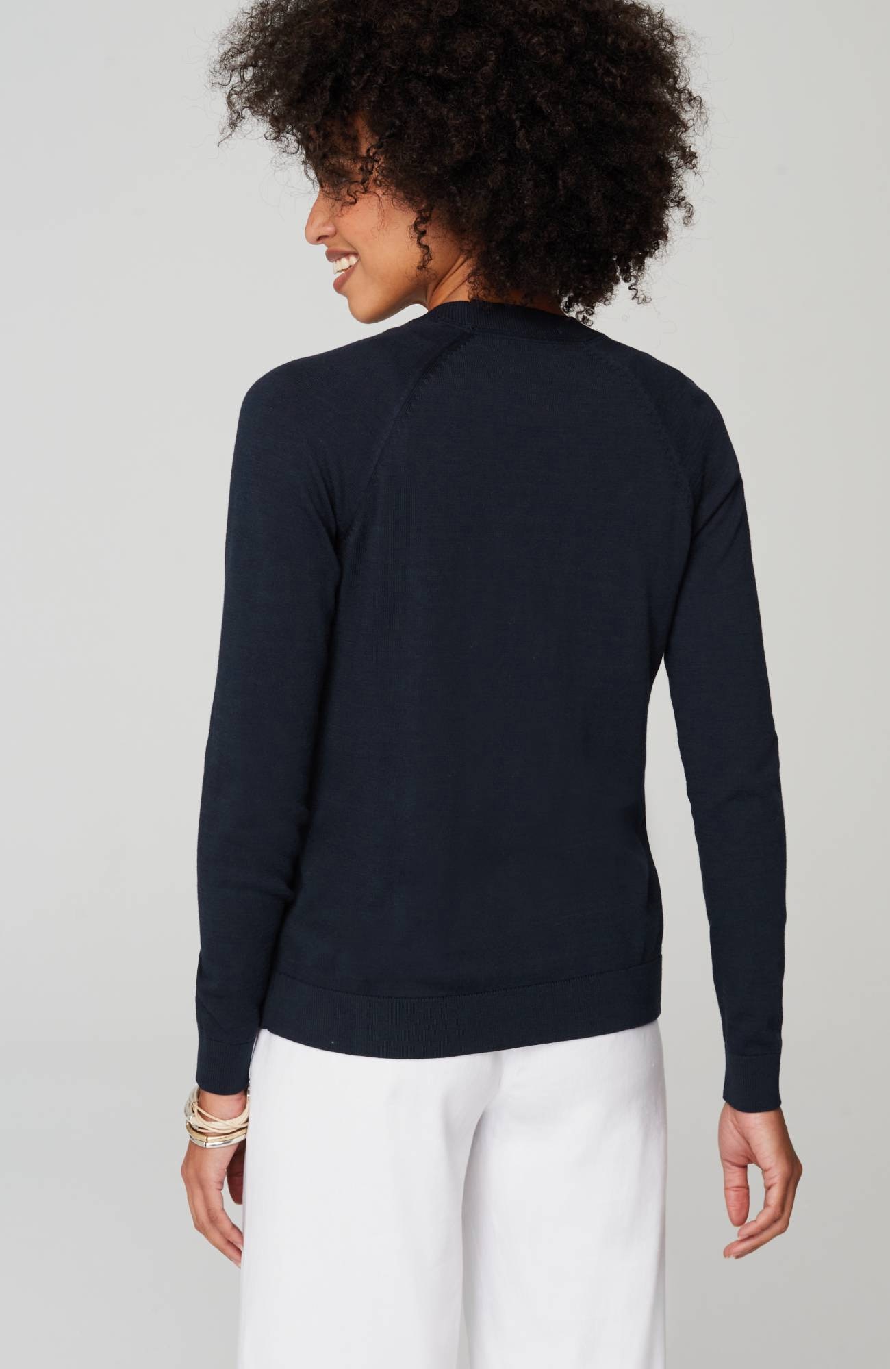 organically grown cotton v-neck cardi