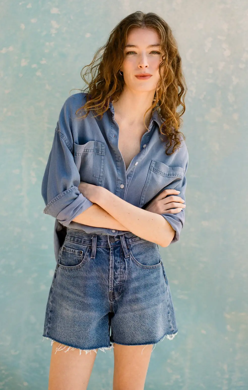 Colbie Chambray Top