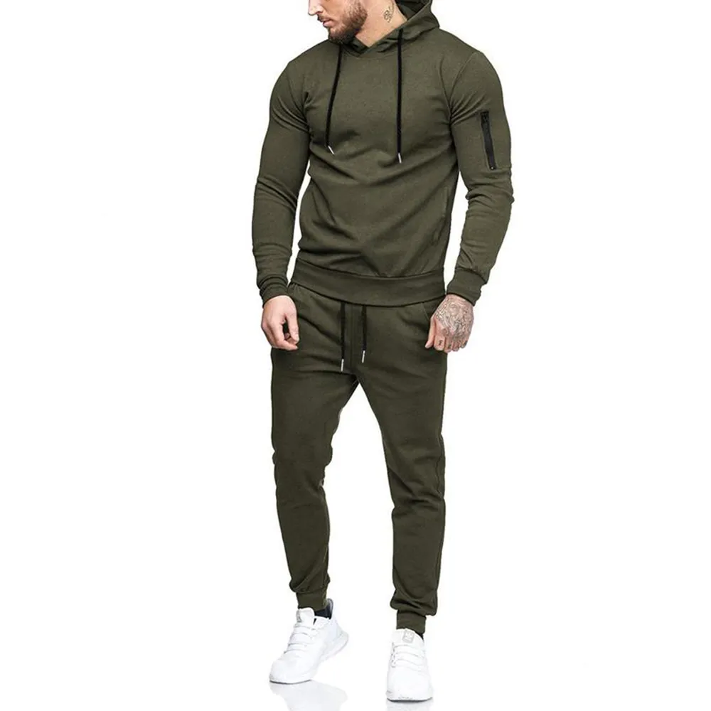 Men's Tracksuit 2 Pack Hooded Athletic Sweatsuits