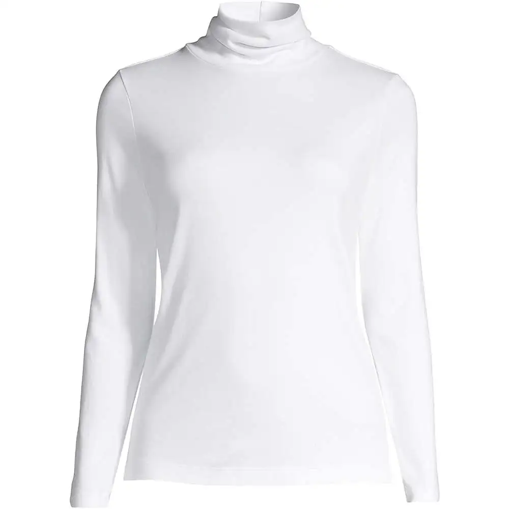 Women's Supima Cotton Fitted Long Sleeve Turtleneck