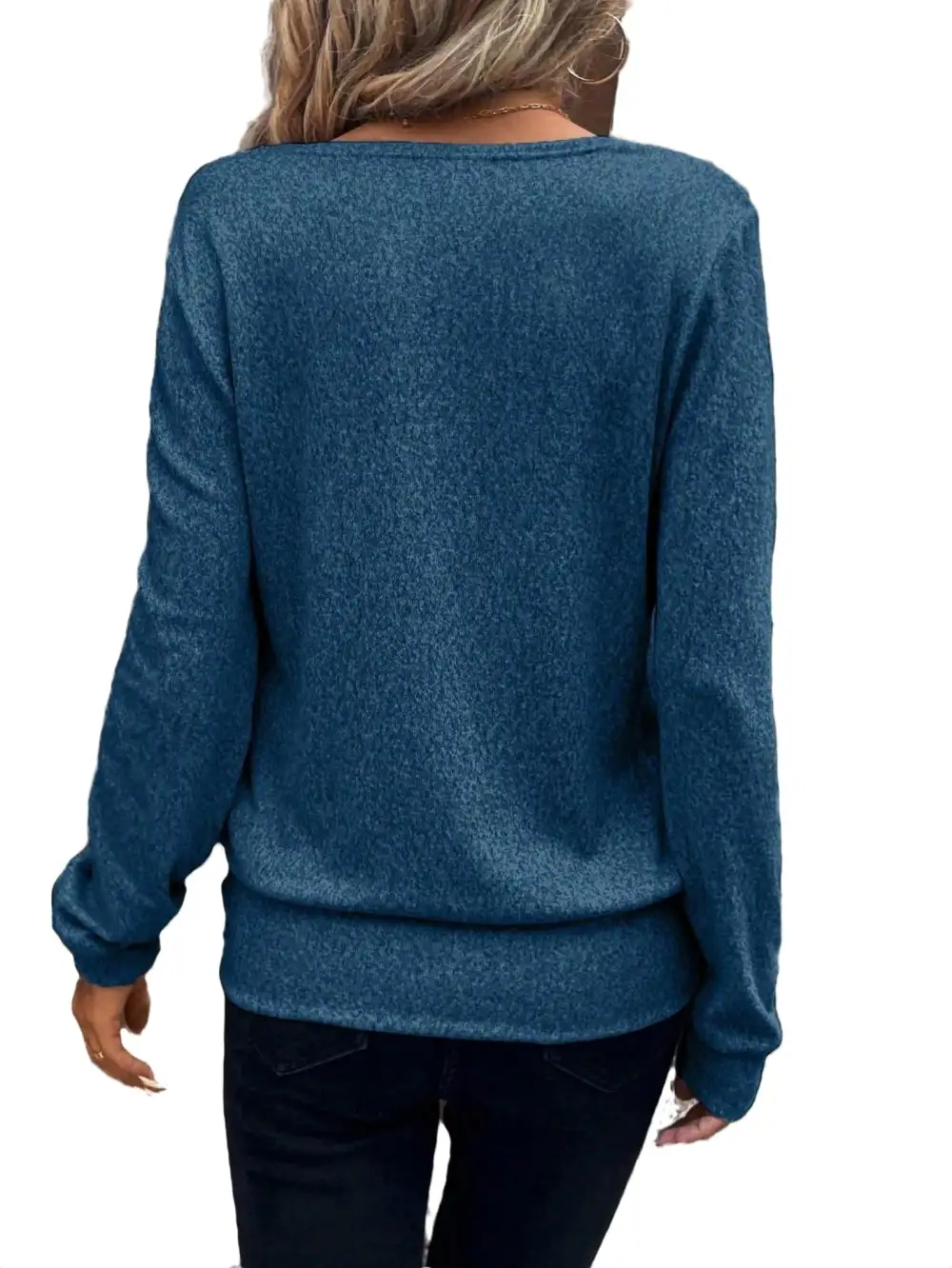 Casual Solid Pullovers Square Neck Light Grey Women Sweatshirts