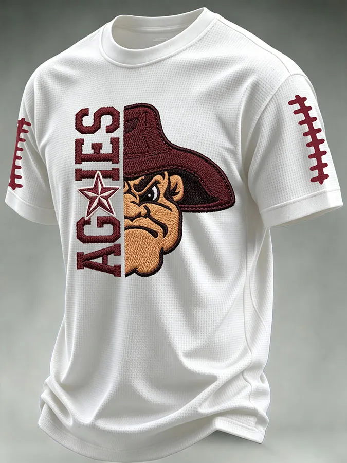 Men'S Football Fan Waffle T-Shirt