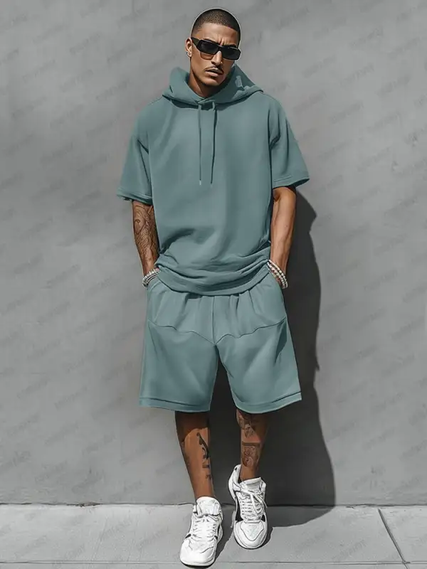 Casual Loose Fit Hooded Sports Set