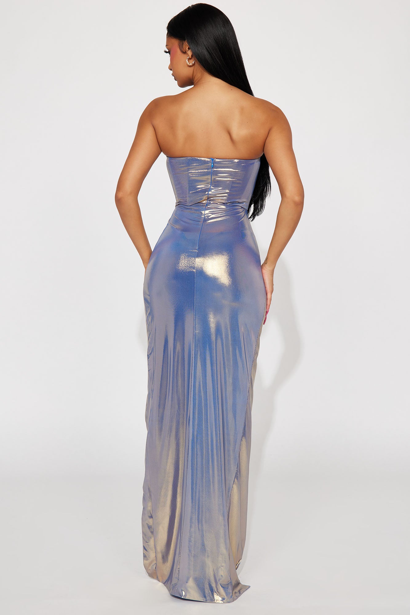 Venus Metallic Gown - Blue